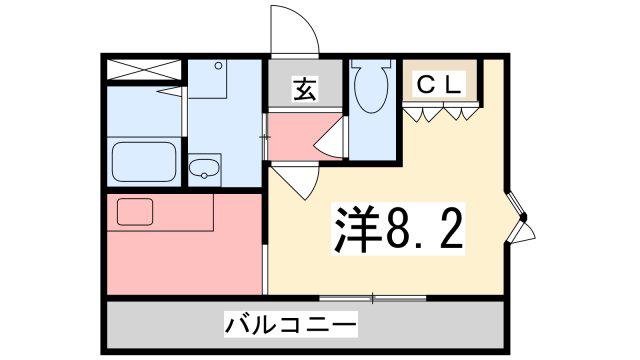 LEGACY GARDEN 弐番館(1K/2階)の間取り写真