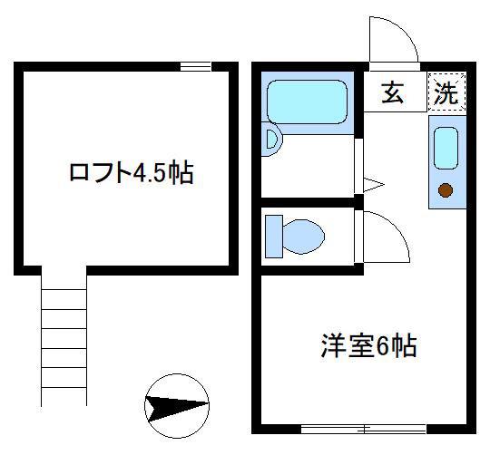 サン・クレール白鷺(ワンルーム/2階)の間取り写真