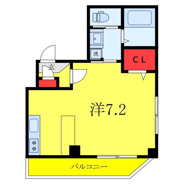 ファインMT(ワンルーム/2階)の間取り写真