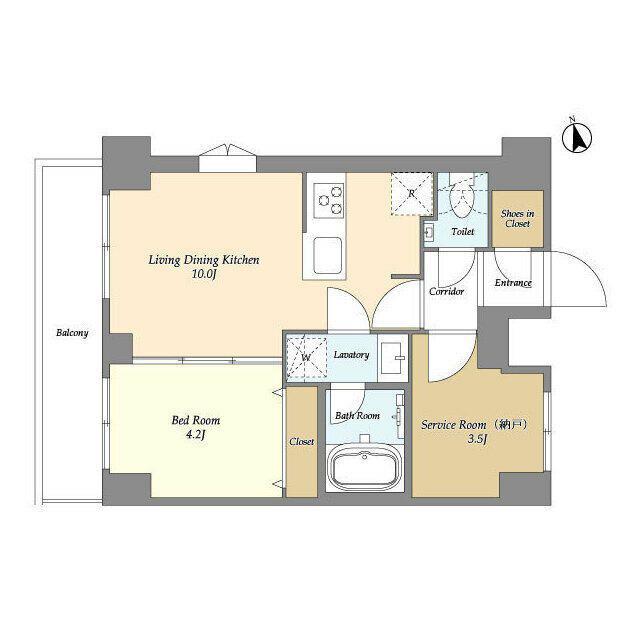 AUGUSTA RESIDENCE大森(1SLDK/7階)の間取り写真