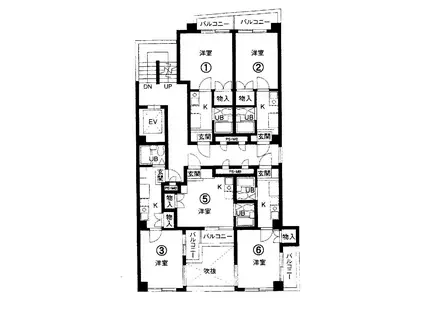 コーポ細木(1K/3階)の間取り写真