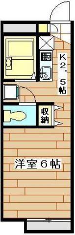レオパレスツカサ(1K/2階)の間取り写真