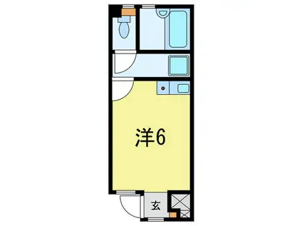 ハイムI.M.K(ワンルーム/1階)の間取り写真
