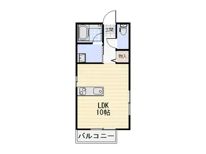 セキセイIV(ワンルーム/1階)の間取り写真