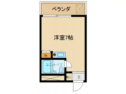 サニーハイツマツモト(ワンルーム/2階)の間取り写真