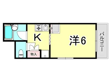 メゾネット須磨(1K/2階)の間取り写真