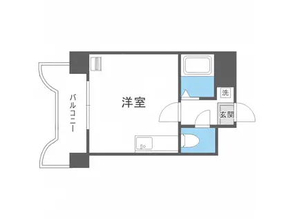 シルキーU6・1(ワンルーム/8階)の間取り写真