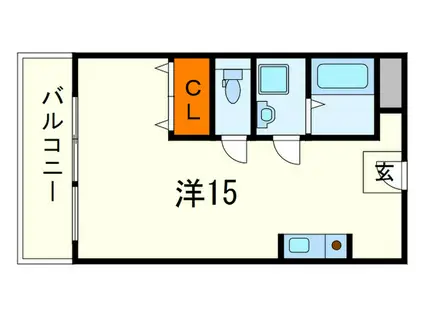 E-FLAT(ワンルーム/2階)の間取り写真