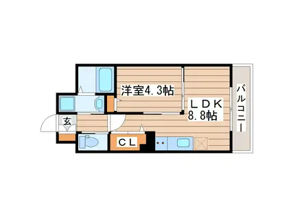 ＪＲ仙石線 榴ケ岡駅 徒歩7分 3階建 築8年(1LDK/1階)の間取り写真