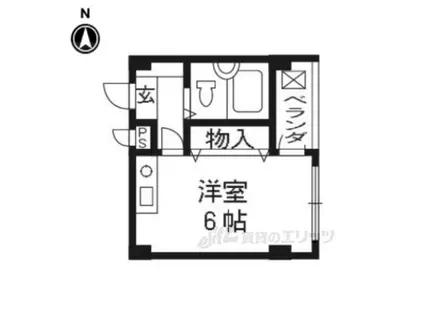 ネオボナール華(ワンルーム/2階)の間取り写真