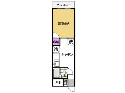 恭和コーポ平井(1K/1階)の間取り写真