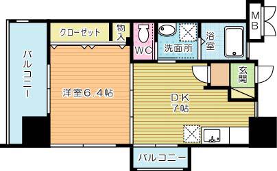 FELT1113(1DK/3階)の間取り写真