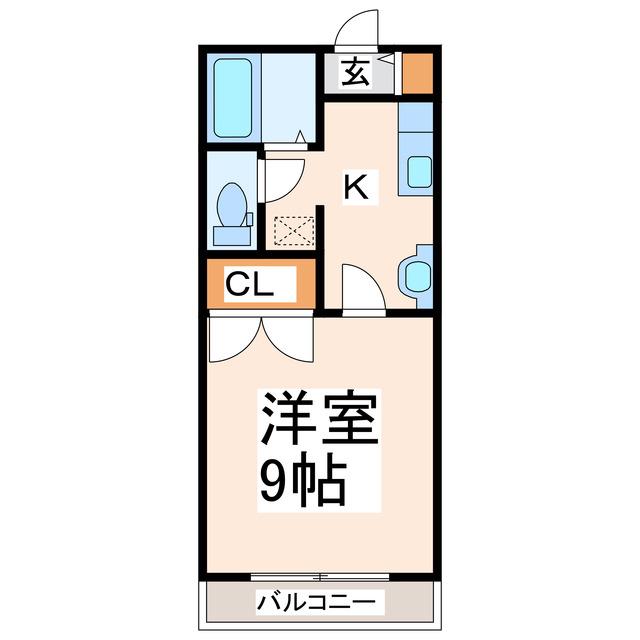 ジョイライフマンションB(1K/2階)の間取り写真