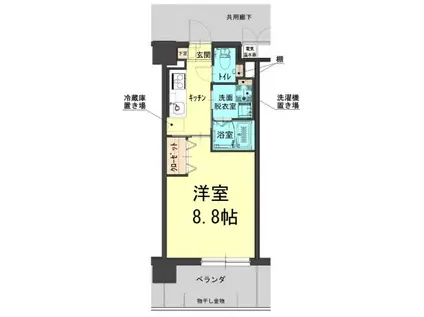 ルネス武富 II号館(1K/7階)の間取り写真