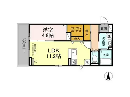 OTTS RIII(1LDK/3階)の間取り写真