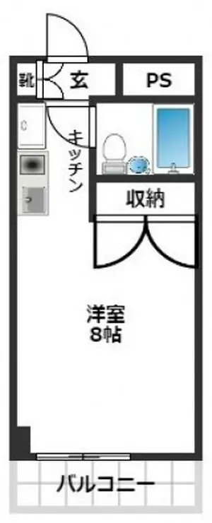 スカイコート生麦 9階階 間取り