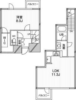 アーバンフラッツ目黒本町(1LDK/2階)の間取り写真