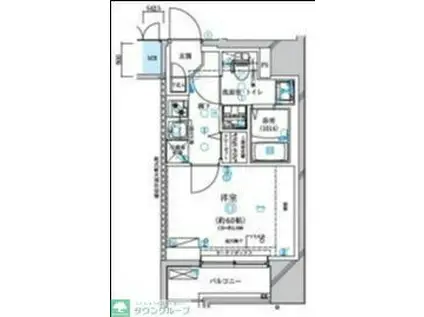 CREST TAPP川崎ウエスト(1K/2階)の間取り写真