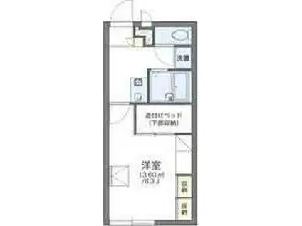 レオパレスグランシャリオ(1K/2階)の間取り写真