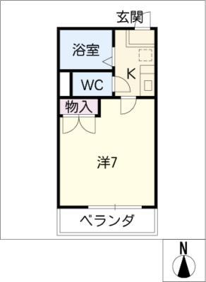 GRACIA ENDO(1K/2階)の間取り写真