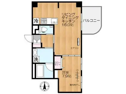 モンテヴェルデ神楽坂弐番館(1LDK/5階)の間取り写真