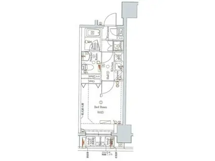 ブレシア銀座イースト(1K/3階)の間取り写真