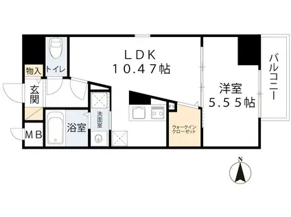 スペチアーレ(1LDK/8階)の間取り写真