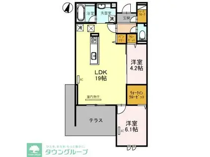 BELLEVILLE桜木町(2LDK/3階)の間取り写真