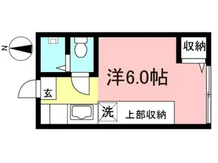上北沢パークフラット参番館(ワンルーム/1階)の間取り写真