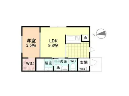 STORY 841(1LDK/1階)の間取り写真