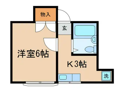 KT GRANDEIII(1K/2階)の間取り写真