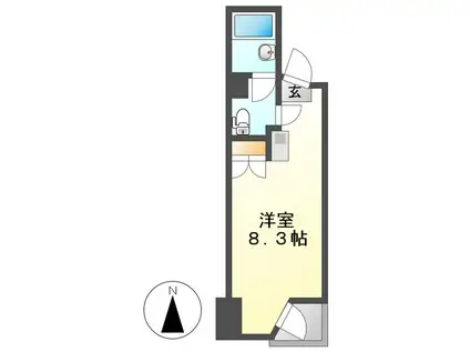 三喜マンション(ワンルーム/4階)の間取り写真