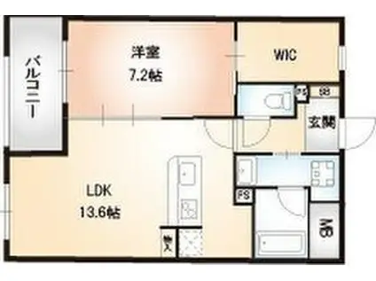 ブライト スクエア(1LDK/3階)の間取り写真
