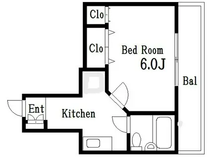 馬渕ビル(1K/2階)の間取り写真