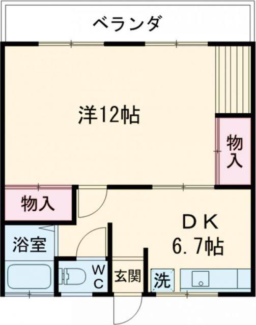 中嶋コーポ(1DK/1階)の間取り写真
