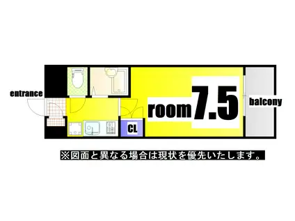 リファレンス南小倉(1K/8階)の間取り写真