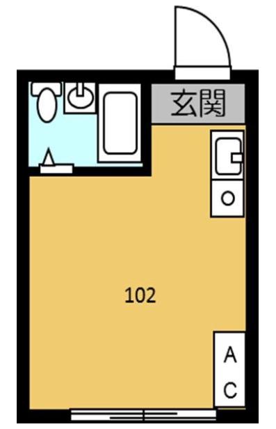 メゾン府中(ワンルーム/1階)の間取り写真