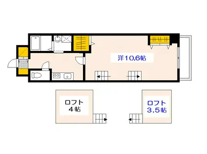 第25やたがいビル(1K/8階)の間取り写真