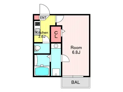 LA PACE PRIMO(1K/1階)の間取り写真