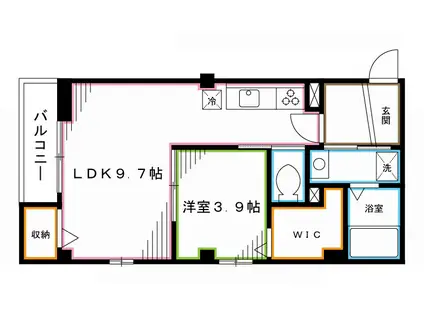 アザレアヒルズ(1LDK/3階)の間取り写真