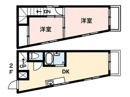 グロリアスマンションミフジ新河岸第2(2DK/2階)の間取り写真