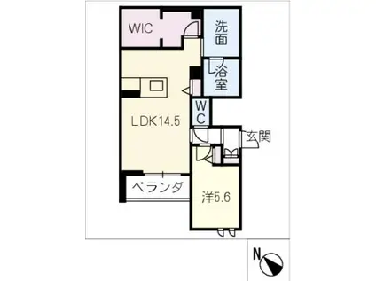 ボワ・アヌール(1LDK/3階)の間取り写真