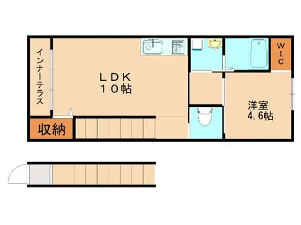 OLIVEII(1LDK/2階)の間取り写真