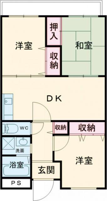パンリーヴル(3SLK/1階)の間取り写真