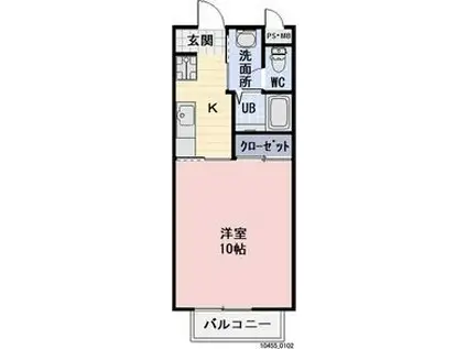 GIRASOLE(1K/2階)の間取り写真