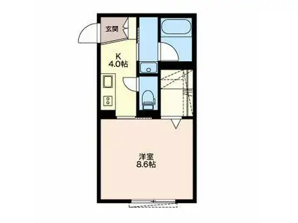 リンデンホフ(1K/1階)の間取り写真