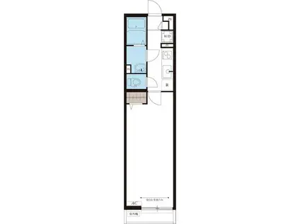 リブリジョイさがみ野(1K/1階)の間取り写真