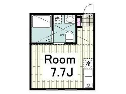 BEAMS富岡東(ワンルーム/1階)の間取り写真