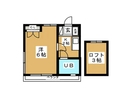 クレール瑞江A棟(1K/1階)の間取り写真