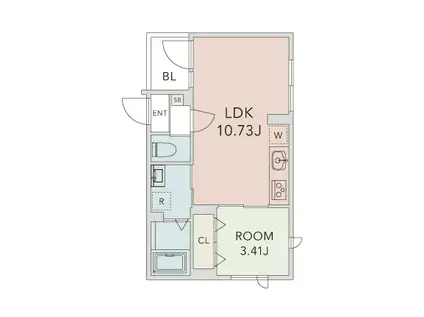 NAGOMI TERRACE(1LDK/2階)の間取り写真